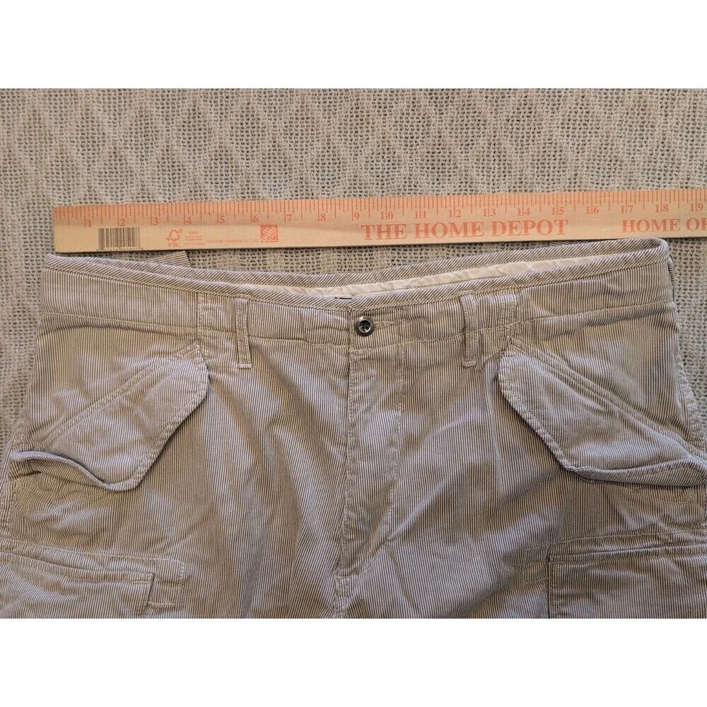 Vintage Polo Ralph Lauren Pin Striped Supply Cargo Shorts Men's 36 Baggy Y2K